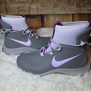 Nike Gray and Lavender Boots